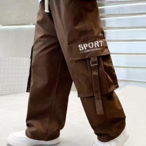 Boys' Pants with Elastic Waist & Belt