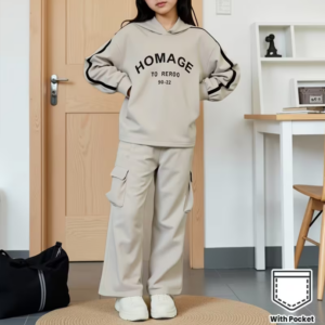 Girls' Fashion Street Sweatshirt Set
