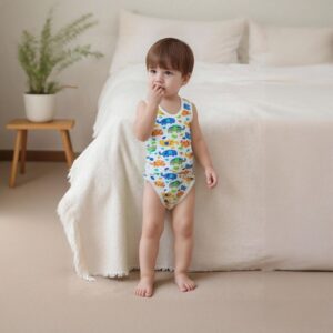 Angel Choices Breathable Elephant Print Tank Top And Shorts Set
