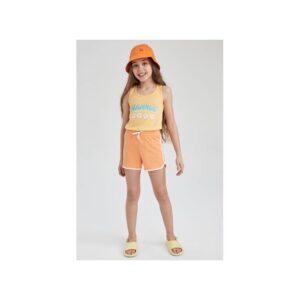 Defacto Girl Casual Knitted Short - Orange (L6125A6-OG303)