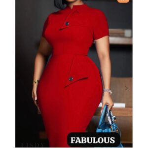Fitted Office Gown For Ladies