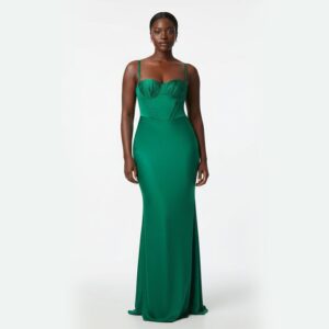 Trendyol Satin Maxi Dress - Green
